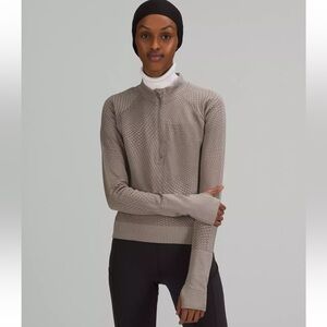Lululemon Rest Less Cropped Quarter Zip Long Sleeve Top